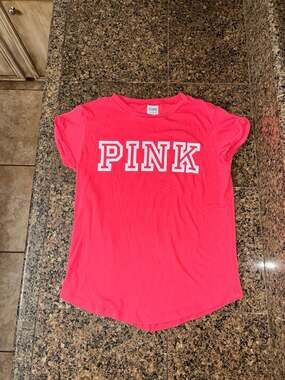 Victoria's Secret PINK Classic Logo Short Sleeve Campus Tee